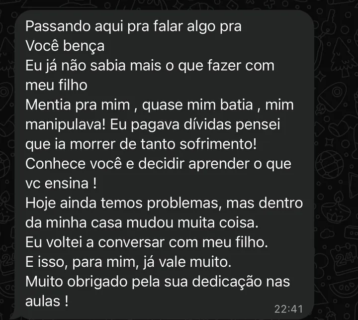 Depoimento: mãe que voltou a conversar com o filho depois das aulas