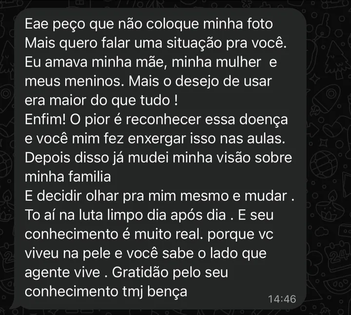 Depoimento de aluno do programa